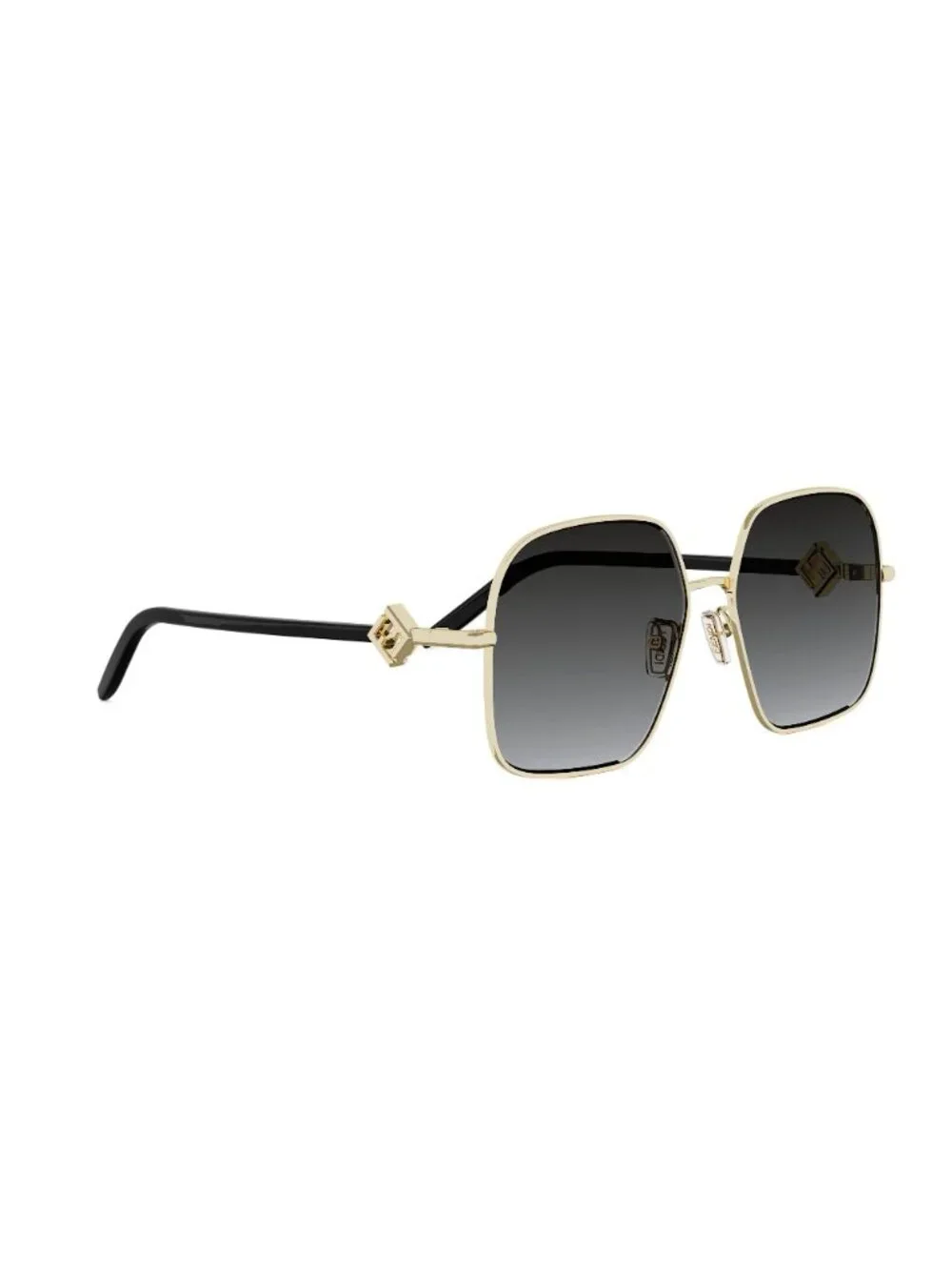 New FENDI Women's Sunglasses Metal Frame FF DIAMONDS FE40218U 30B 58 gold Square